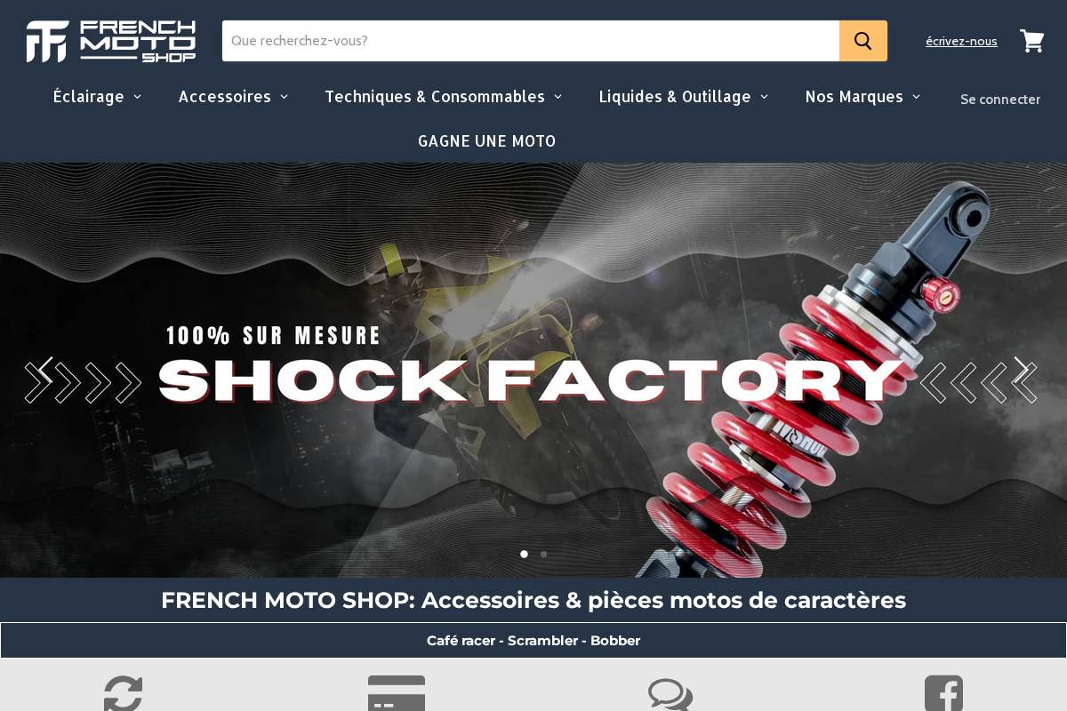 frenchmotoshop.com homepage screenshot