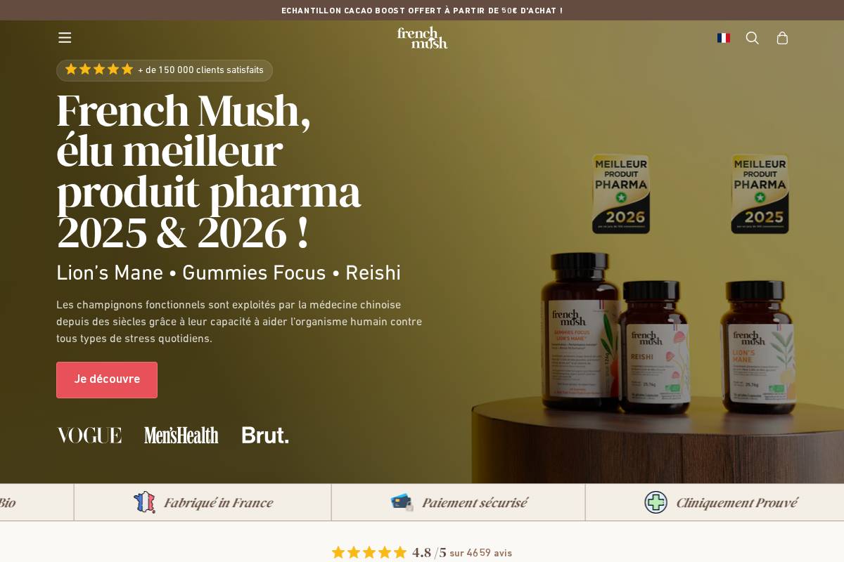Frenchmush homepage screenshot