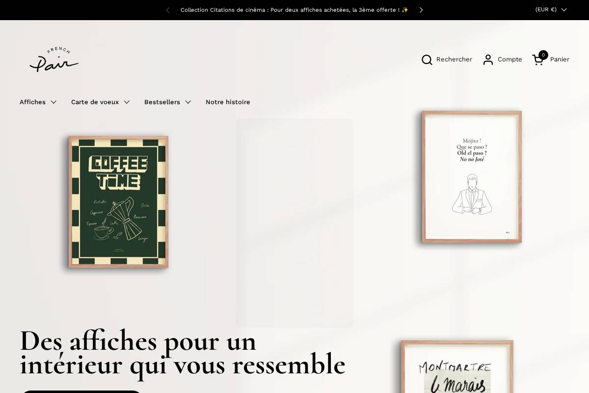 Frenchpair homepage screenshot