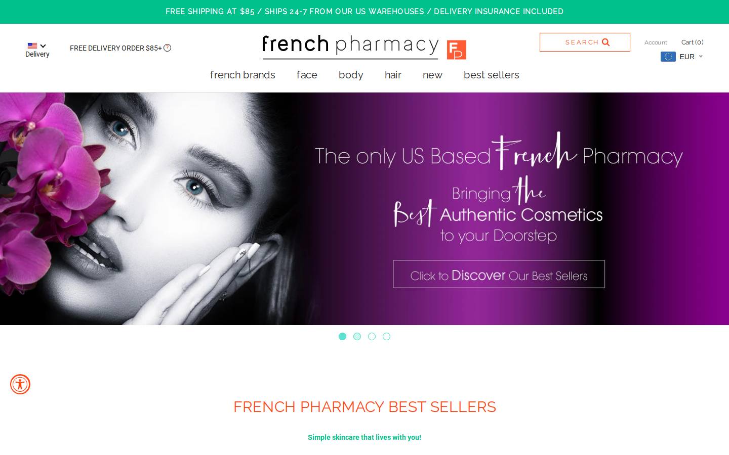 french pharmacy homepage screenshot