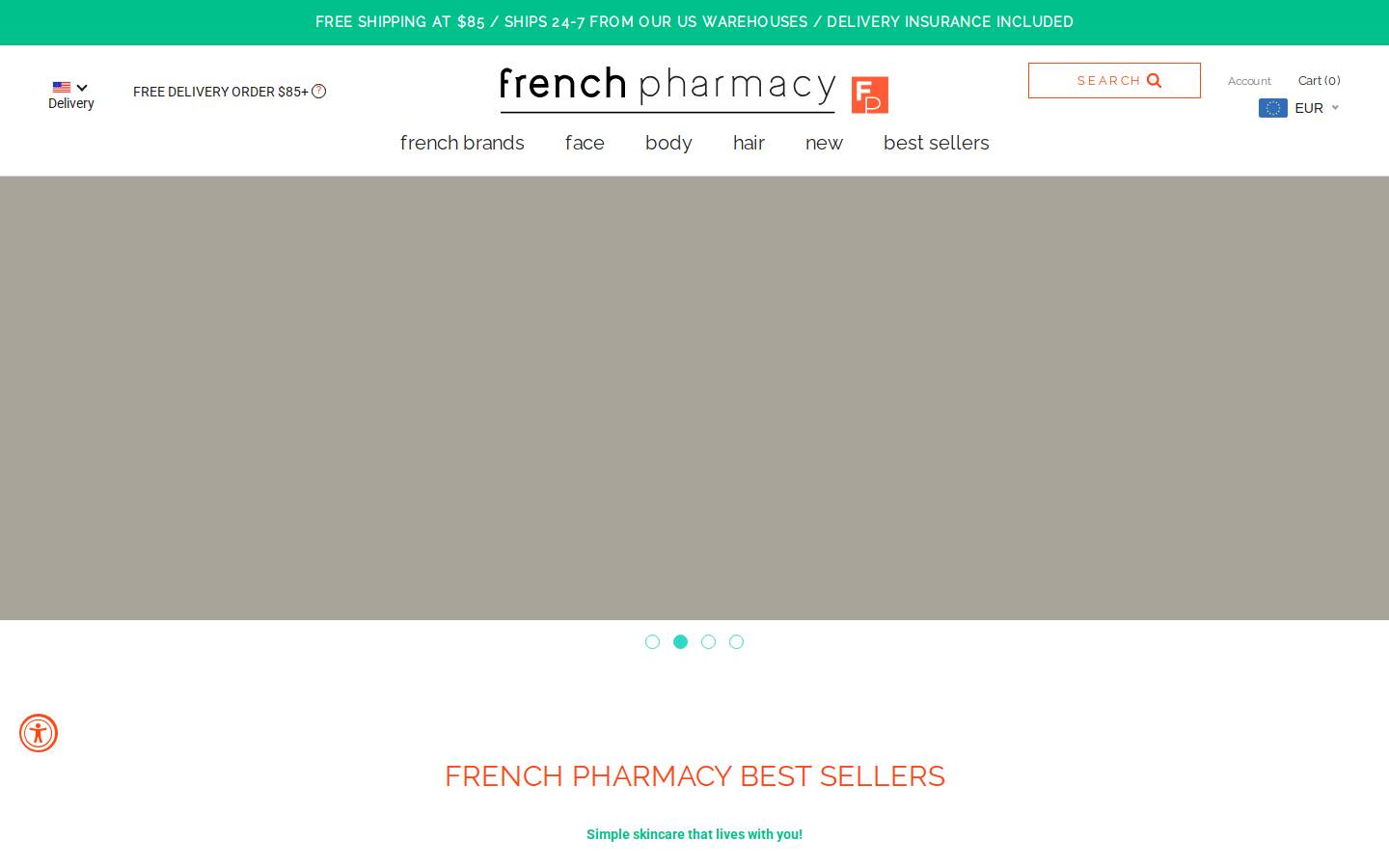 french pharmacy homepage screenshot