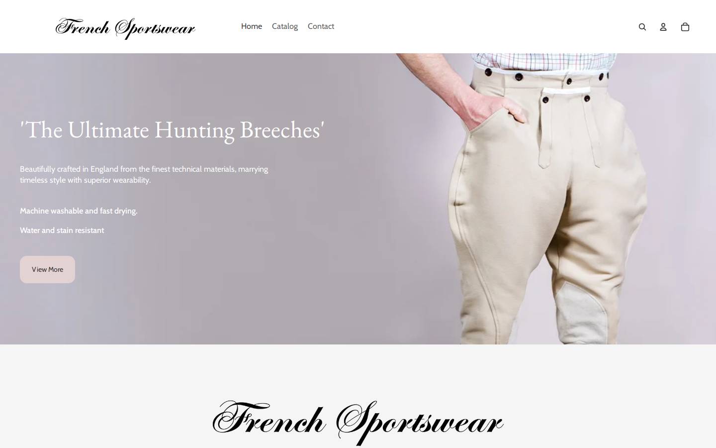frenchsportswear.com homepage screenshot