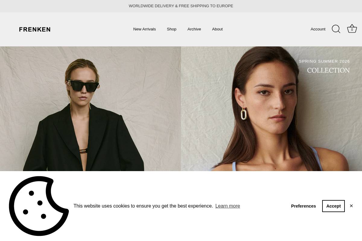 frenkenfashion.com homepage screenshot