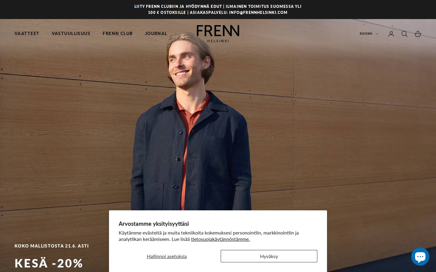 frennhelsinki.com homepage screenshot