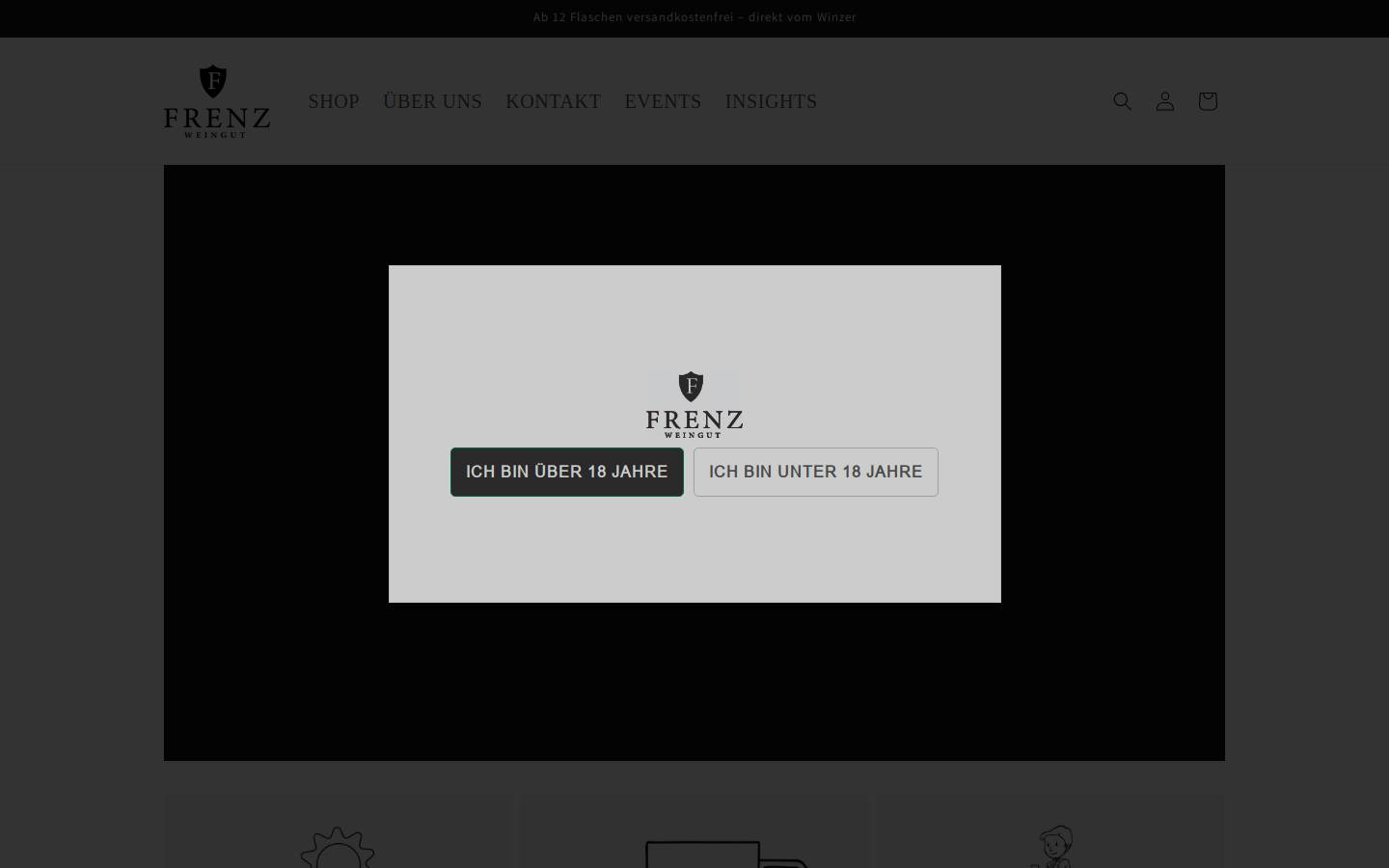 frenzwein.com homepage screenshot
