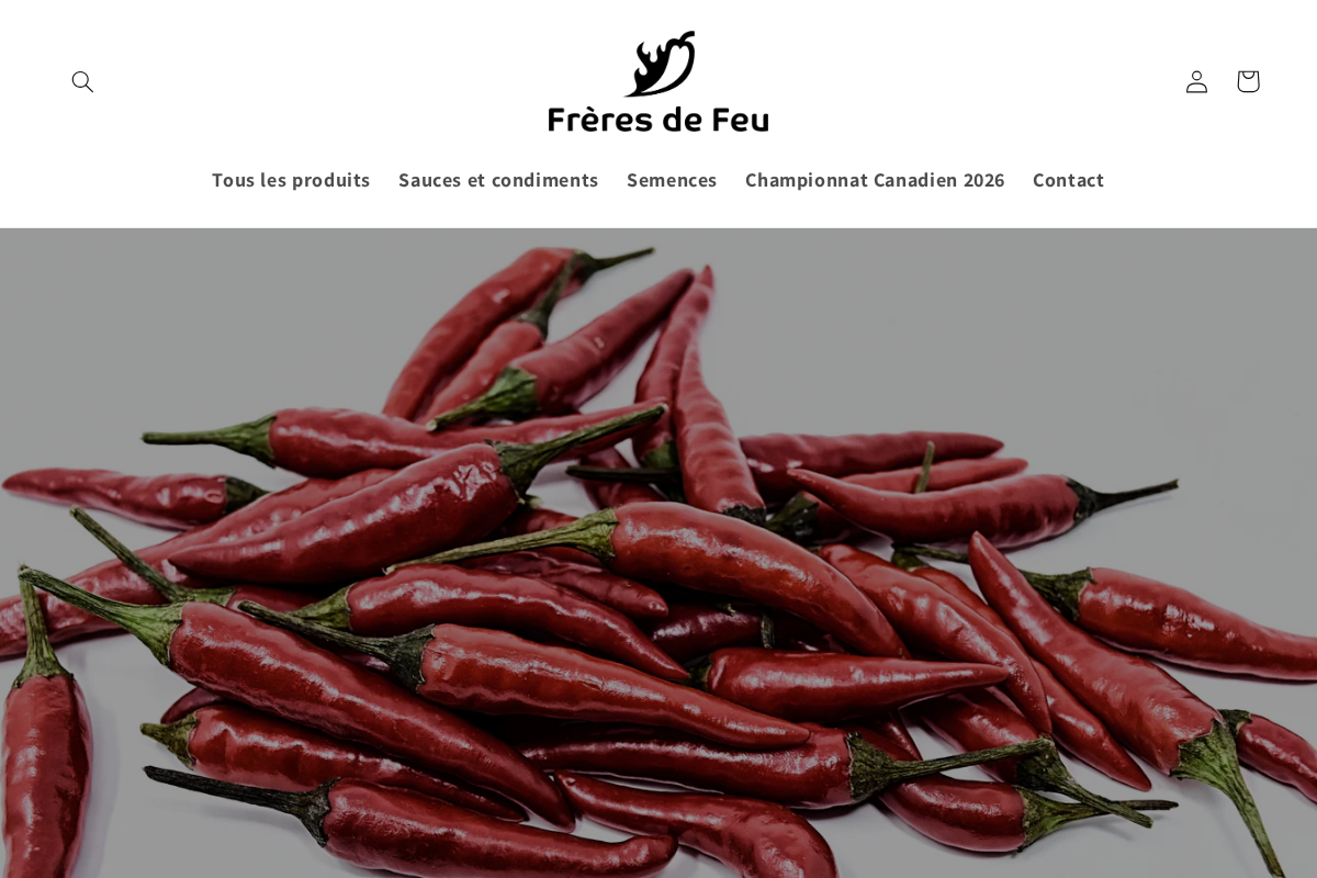 Frères de Feu homepage screenshot