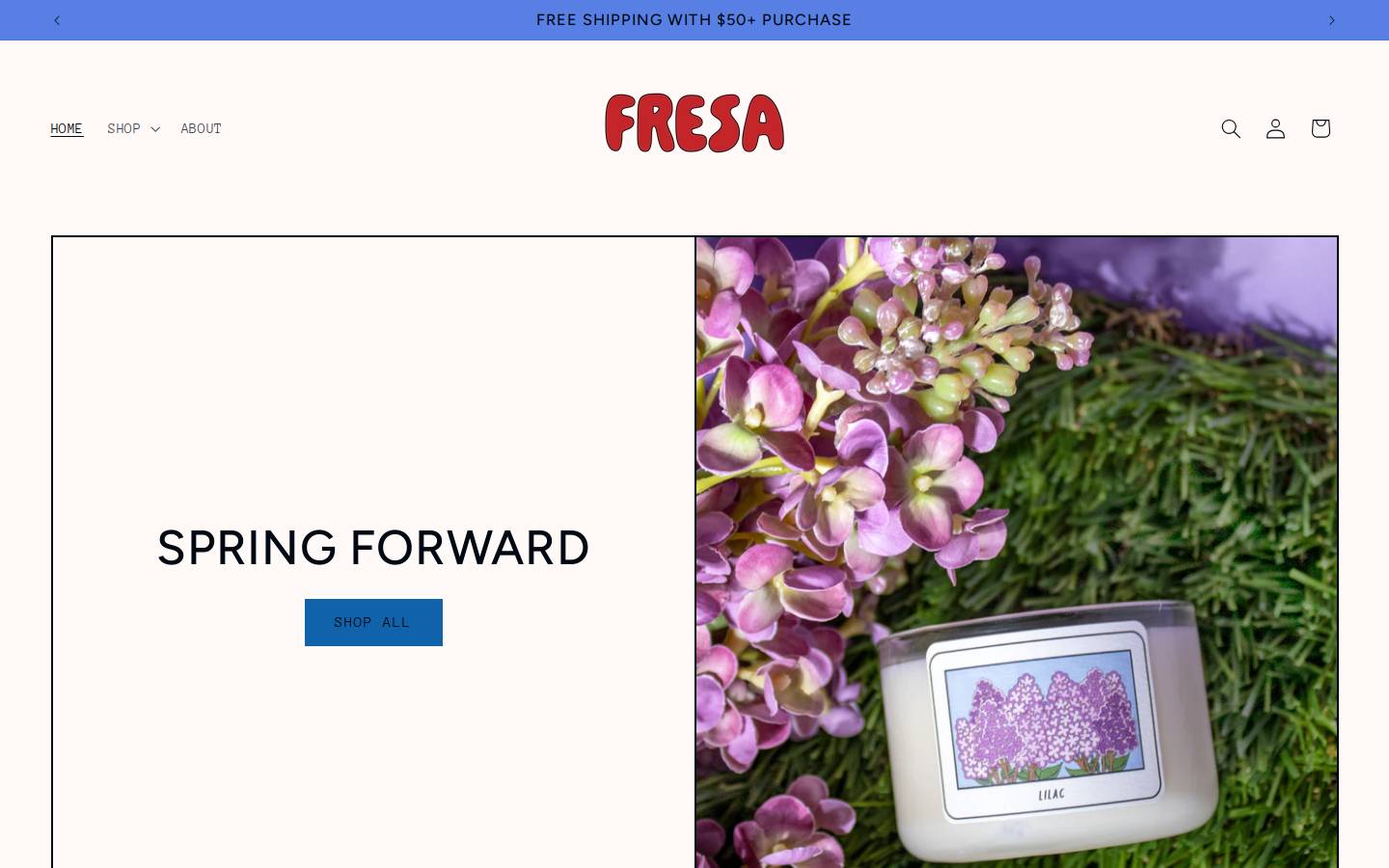 fresacreative.com homepage screenshot