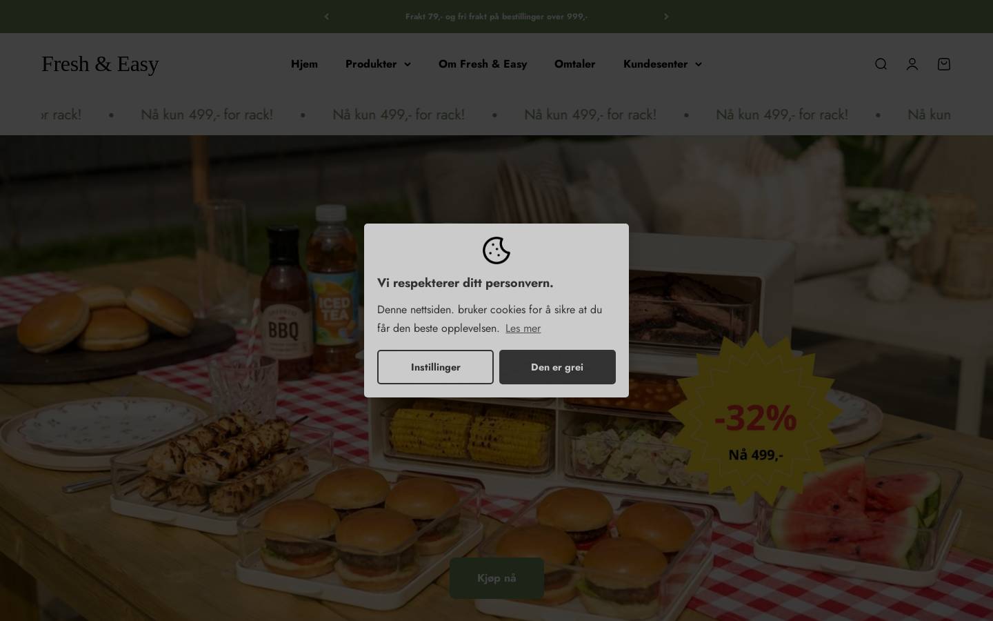 Fresh Easy homepage screenshot