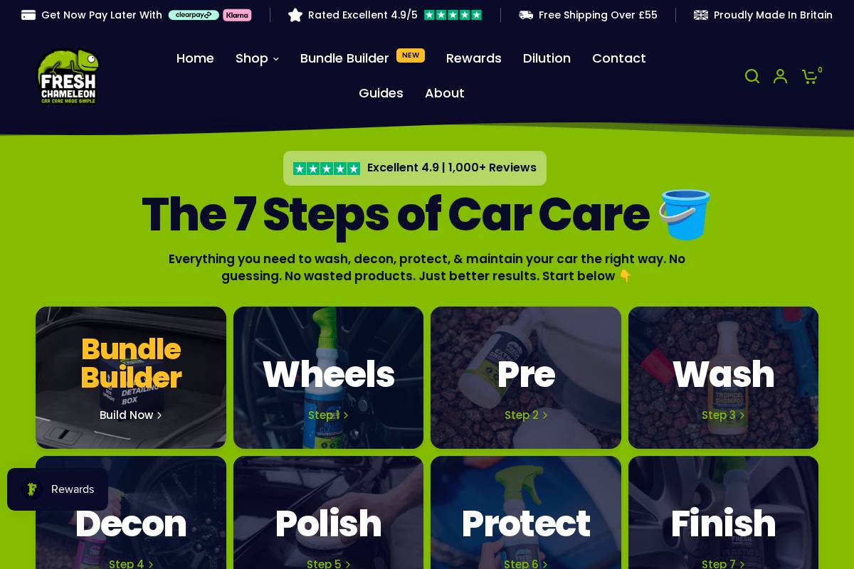 Fresh Chameleon homepage screenshot