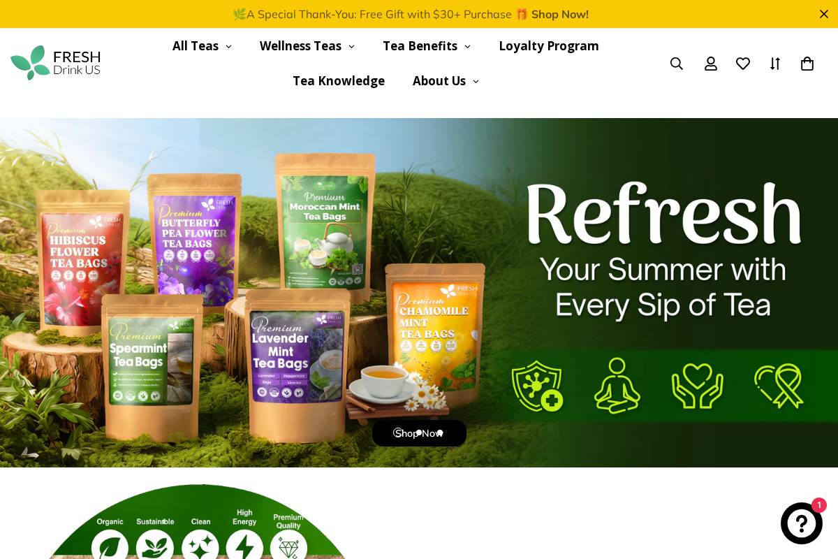 freshdrinkus.com homepage screenshot