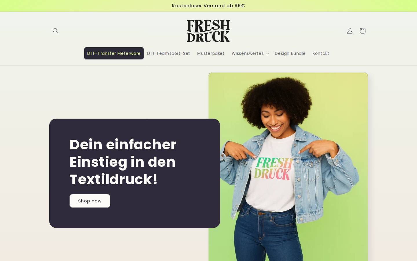 freshdruck.de homepage screenshot