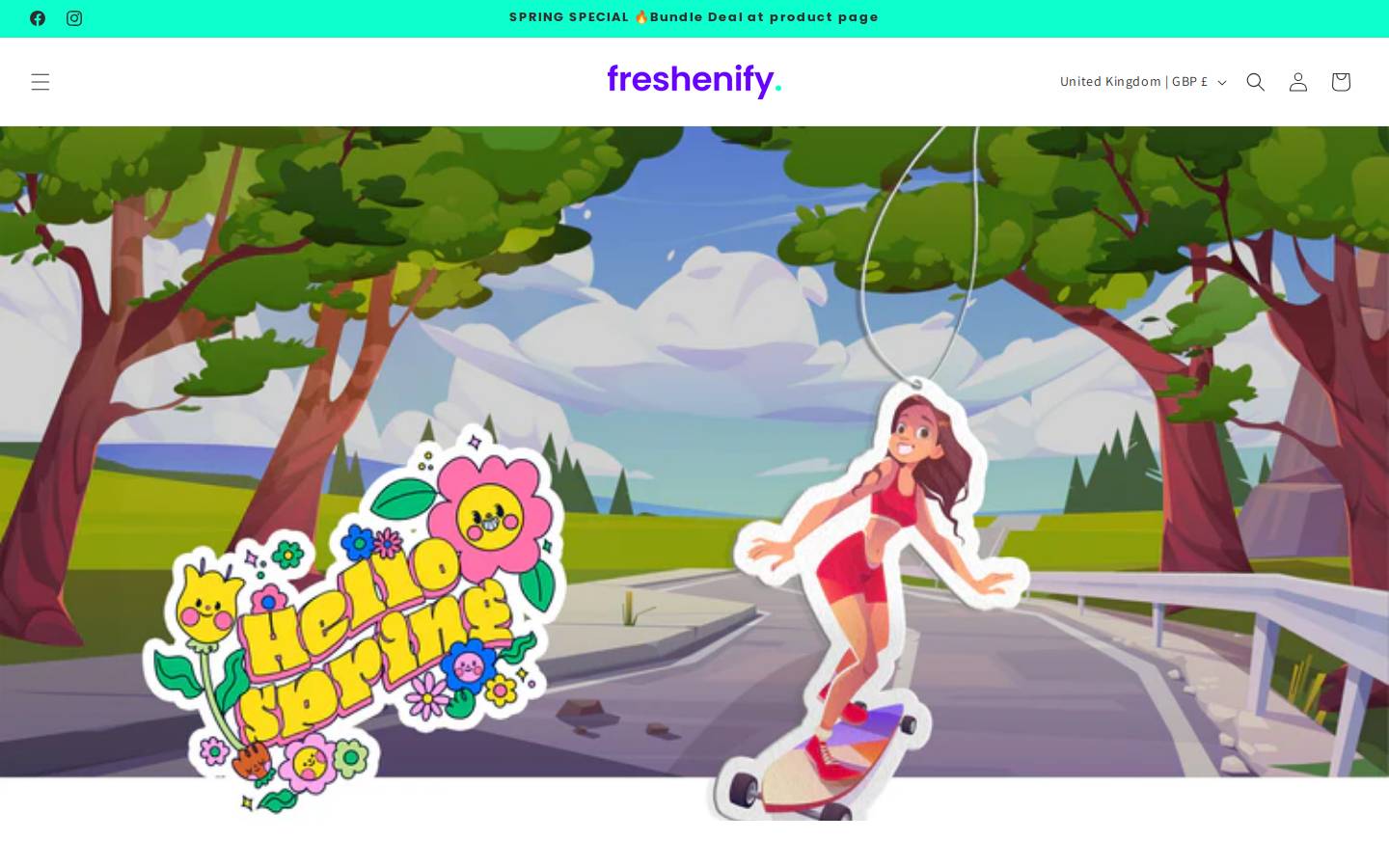 freshenify.com homepage screenshot