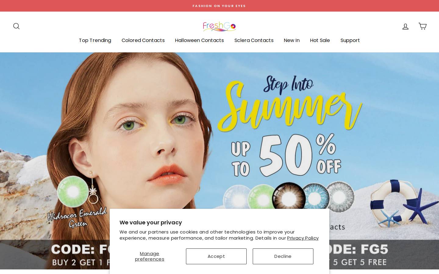 Freshgo homepage screenshot