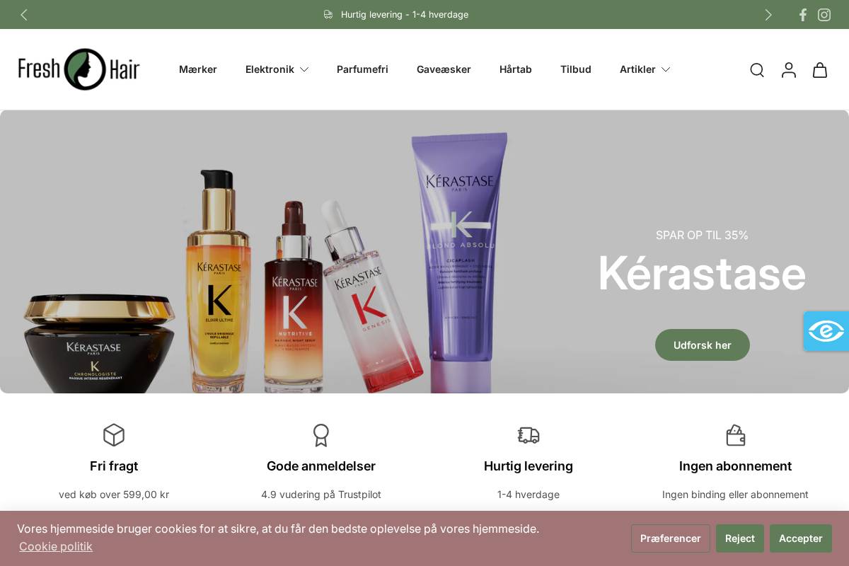 Freshhair homepage screenshot