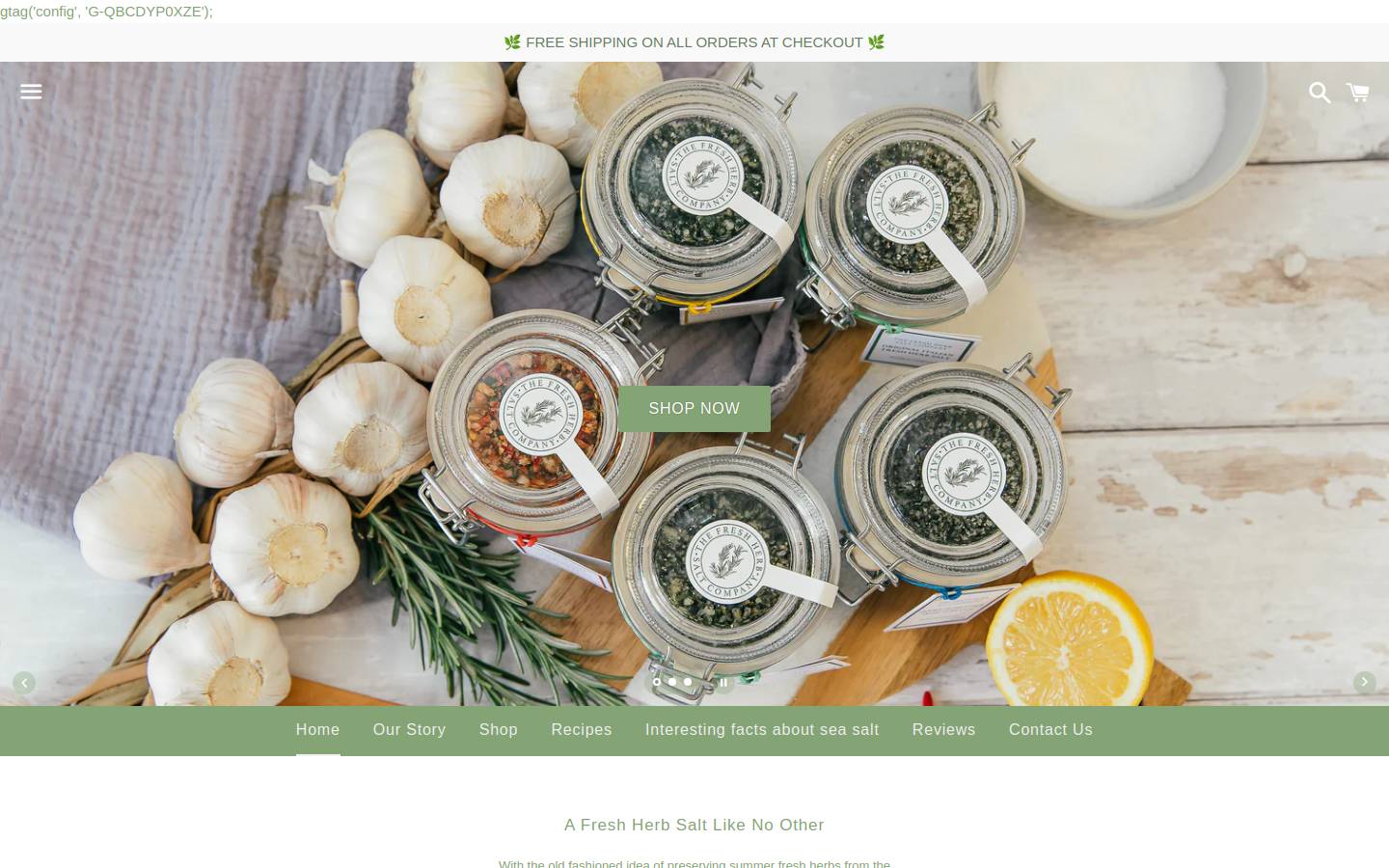freshherbsalt.com homepage screenshot