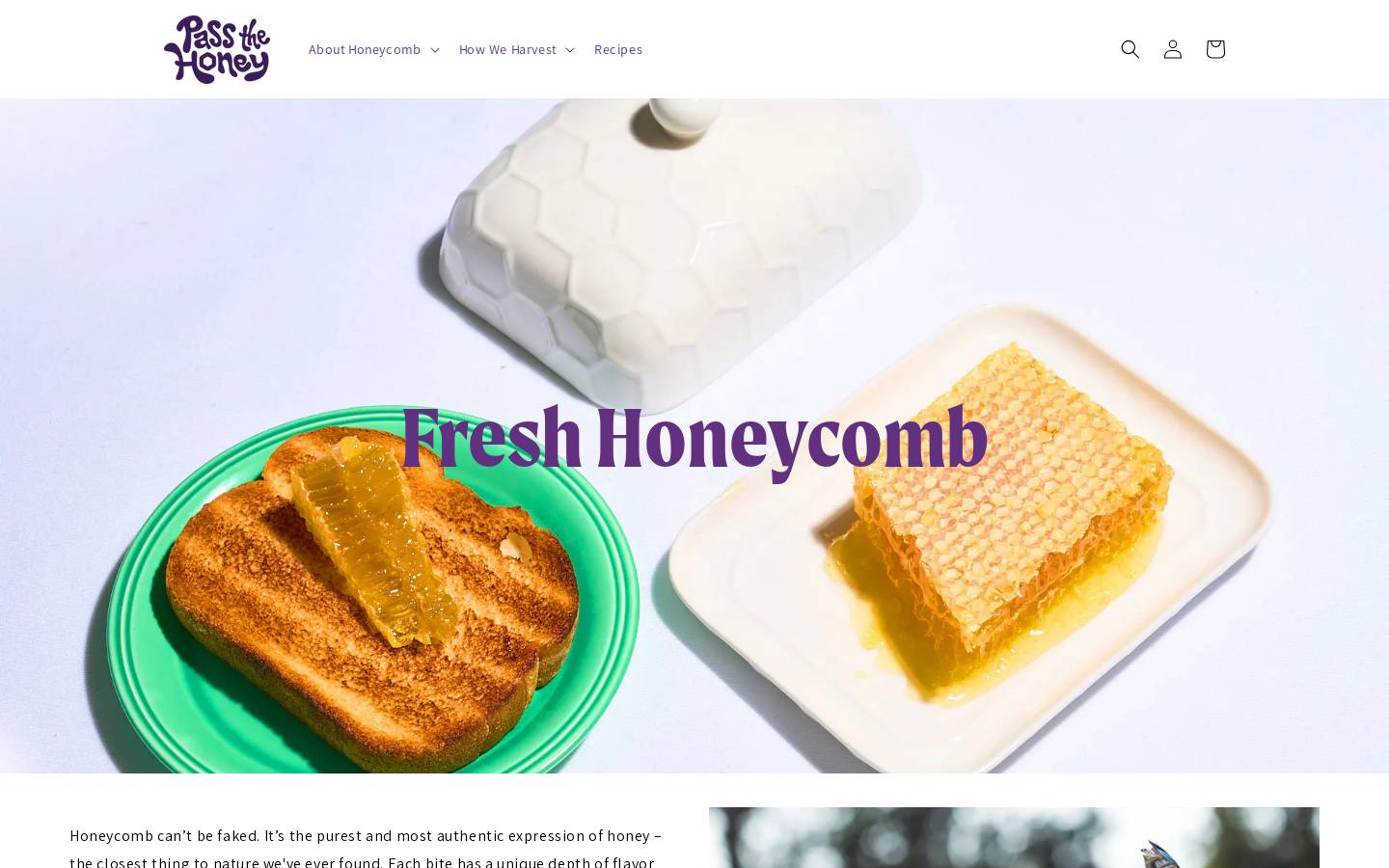 freshhoneycomb.com homepage screenshot