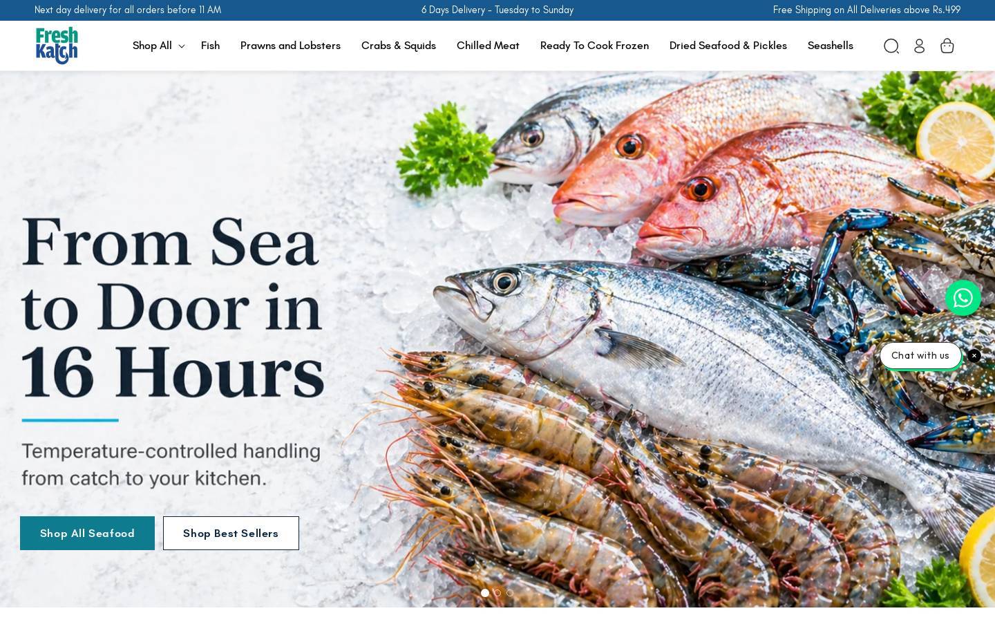 freshkatch.in homepage screenshot