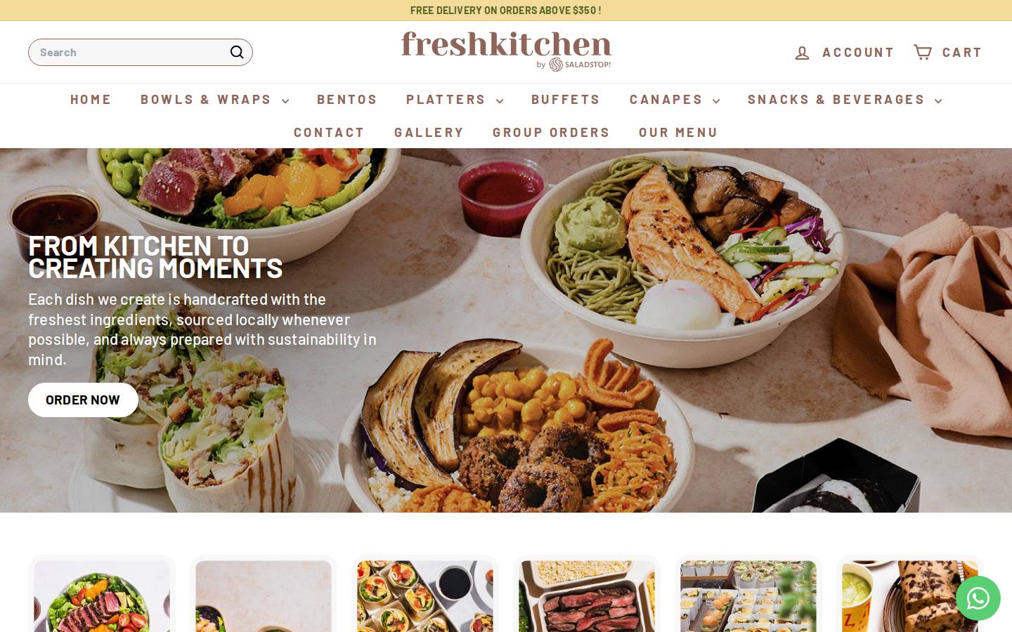 freshkitchen.sg homepage screenshot