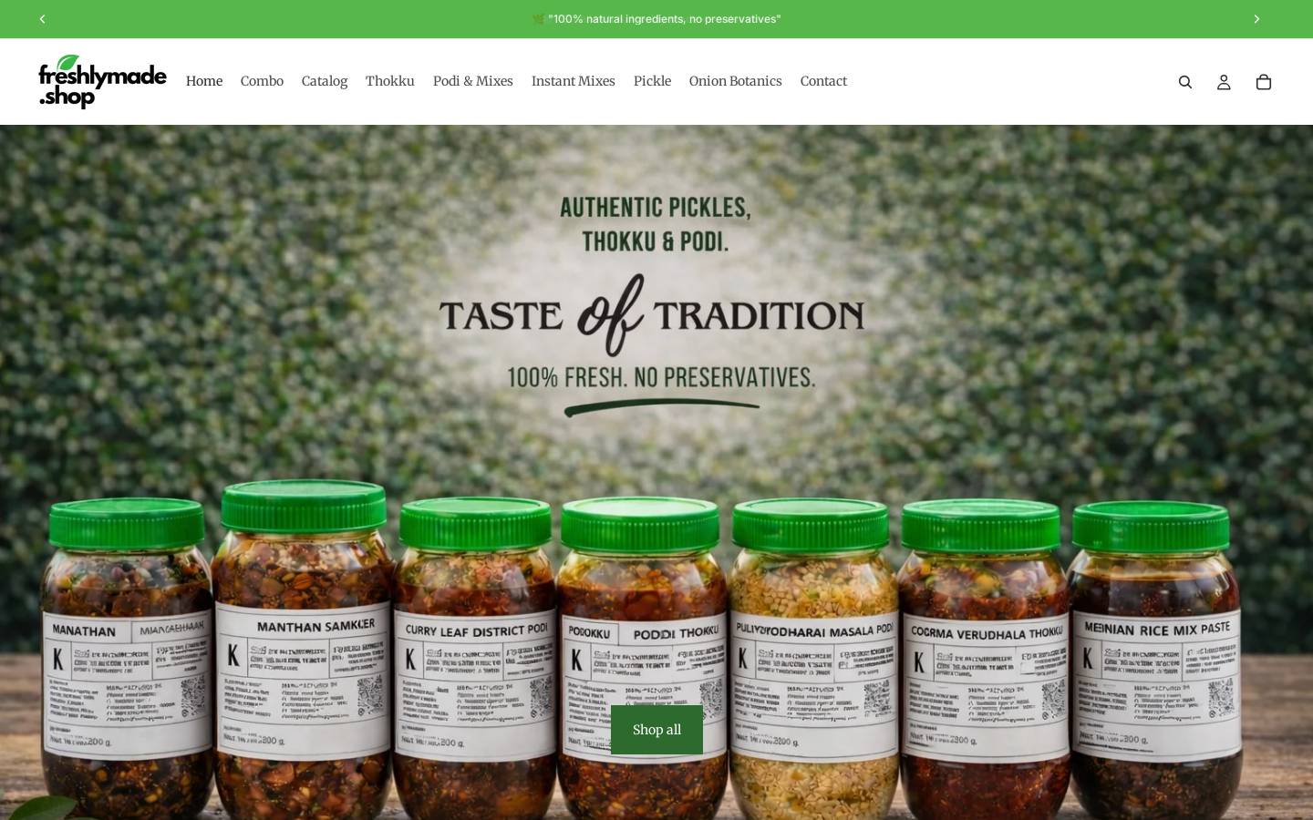 freshlymade.shop homepage screenshot