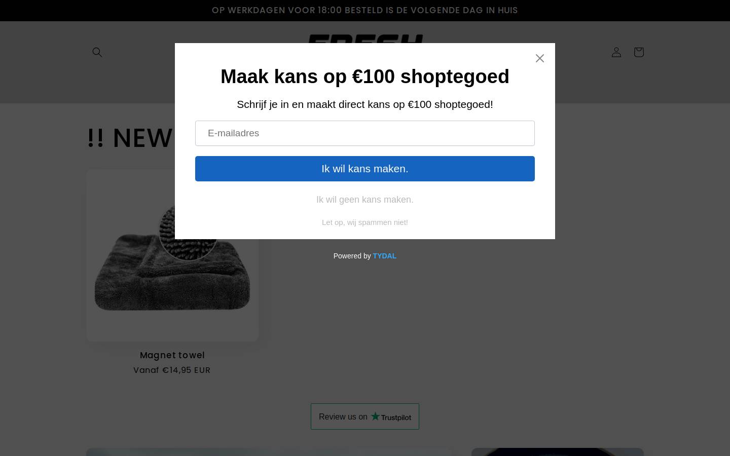 Freshofficial homepage screenshot