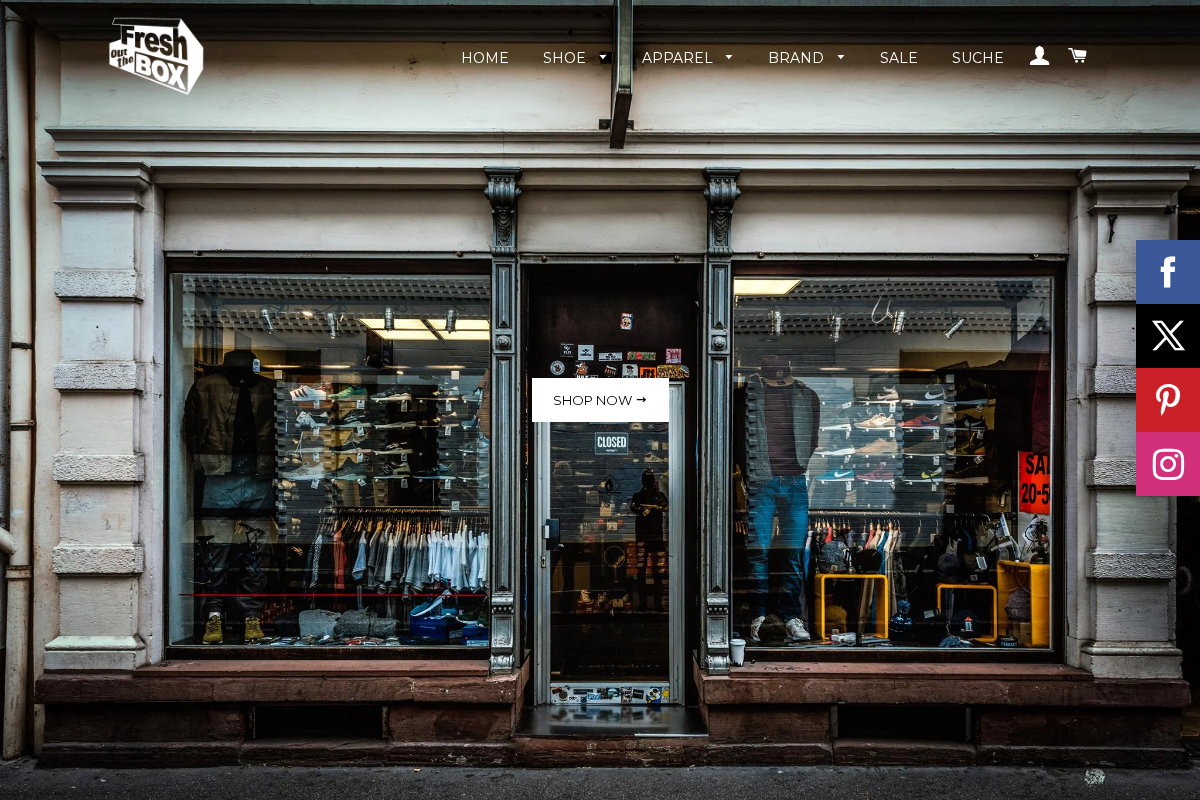 Fresh Out The Box homepage screenshot