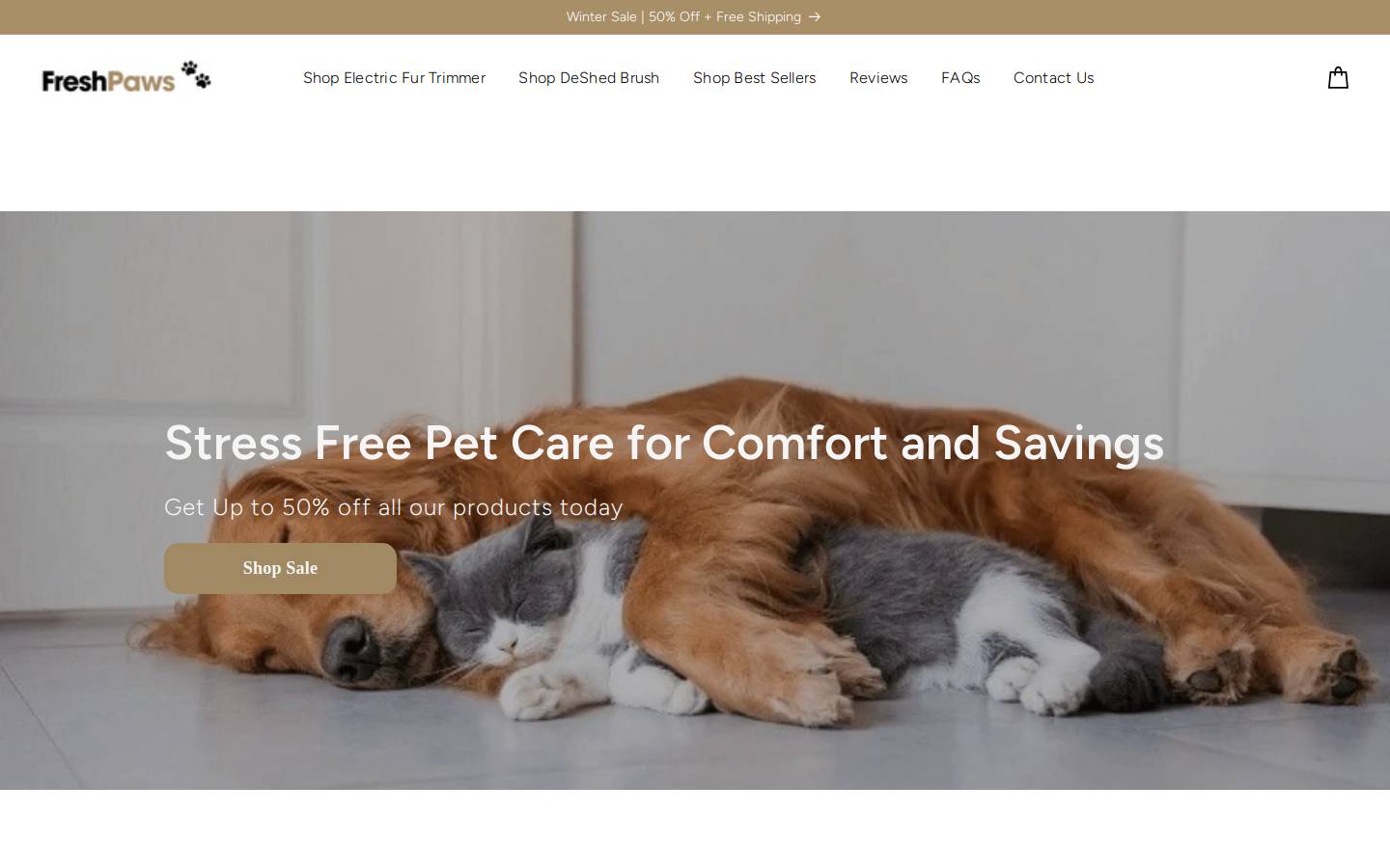 freshpaws.com.au homepage screenshot