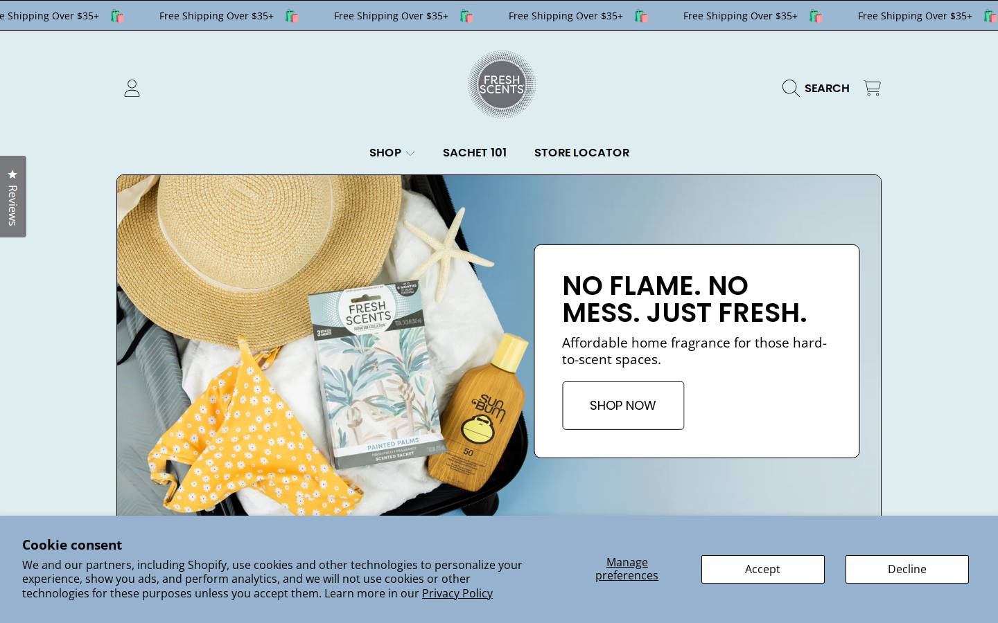 freshscents.com homepage screenshot