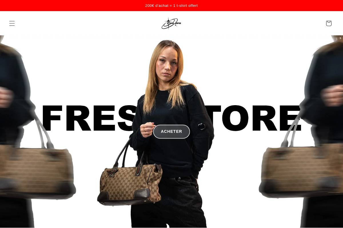Freshstore homepage screenshot