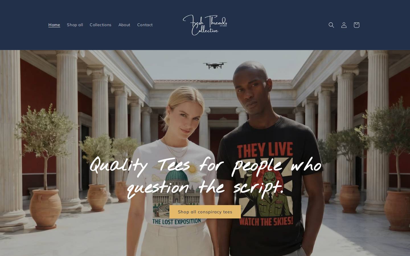 freshthreadscollective.com homepage screenshot