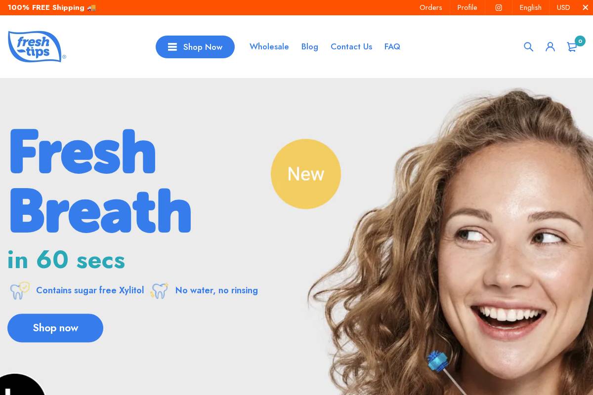 freshtips.com homepage screenshot