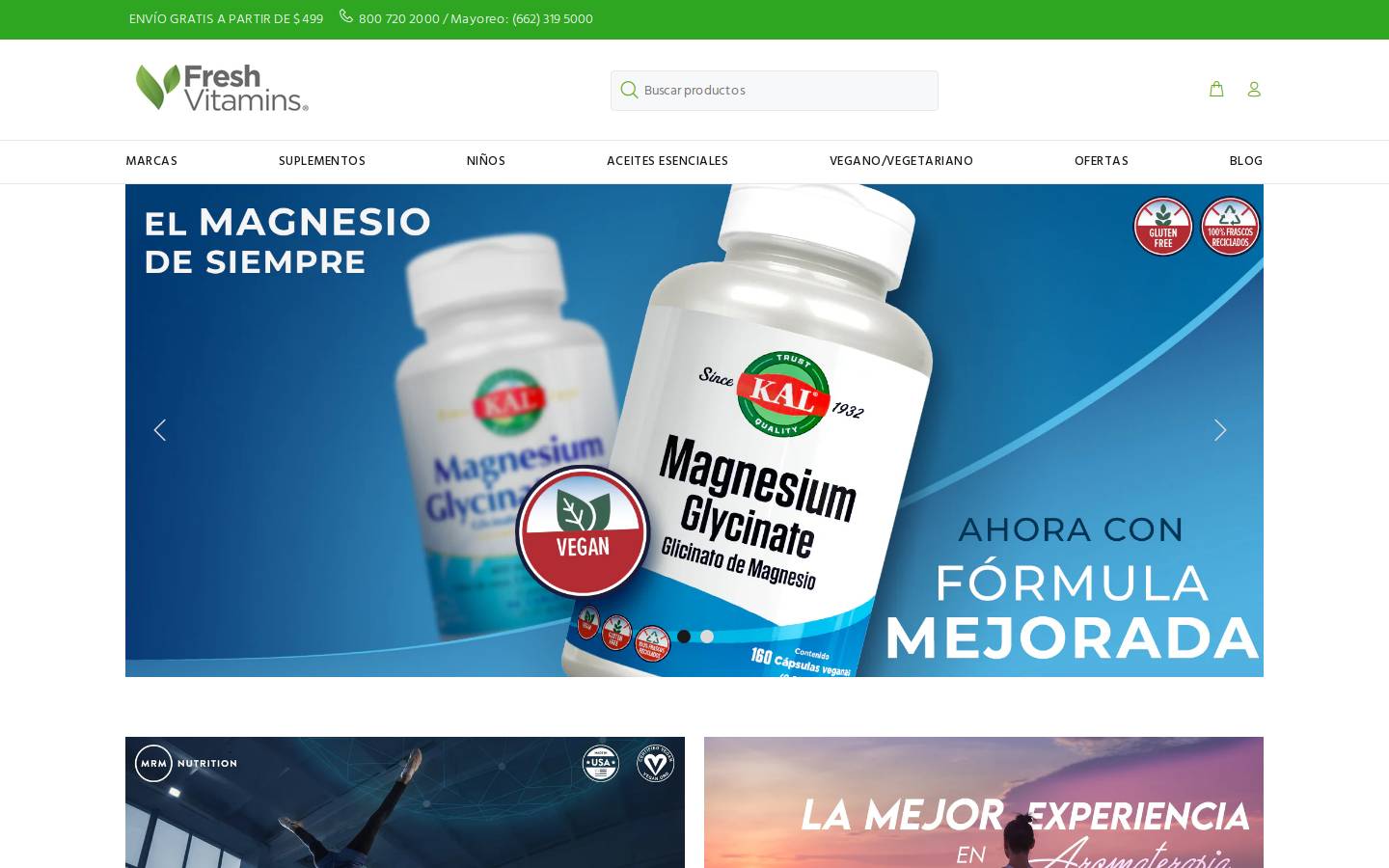 freshvitamins.com.mx homepage screenshot