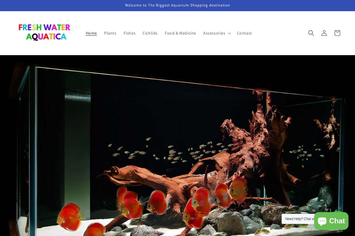 Freshwateraquatica homepage screenshot