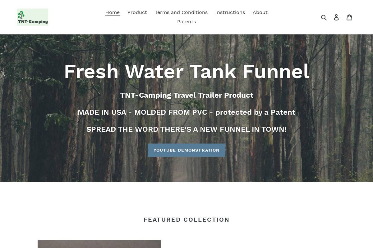 freshwatertankfunnel.com homepage screenshot
