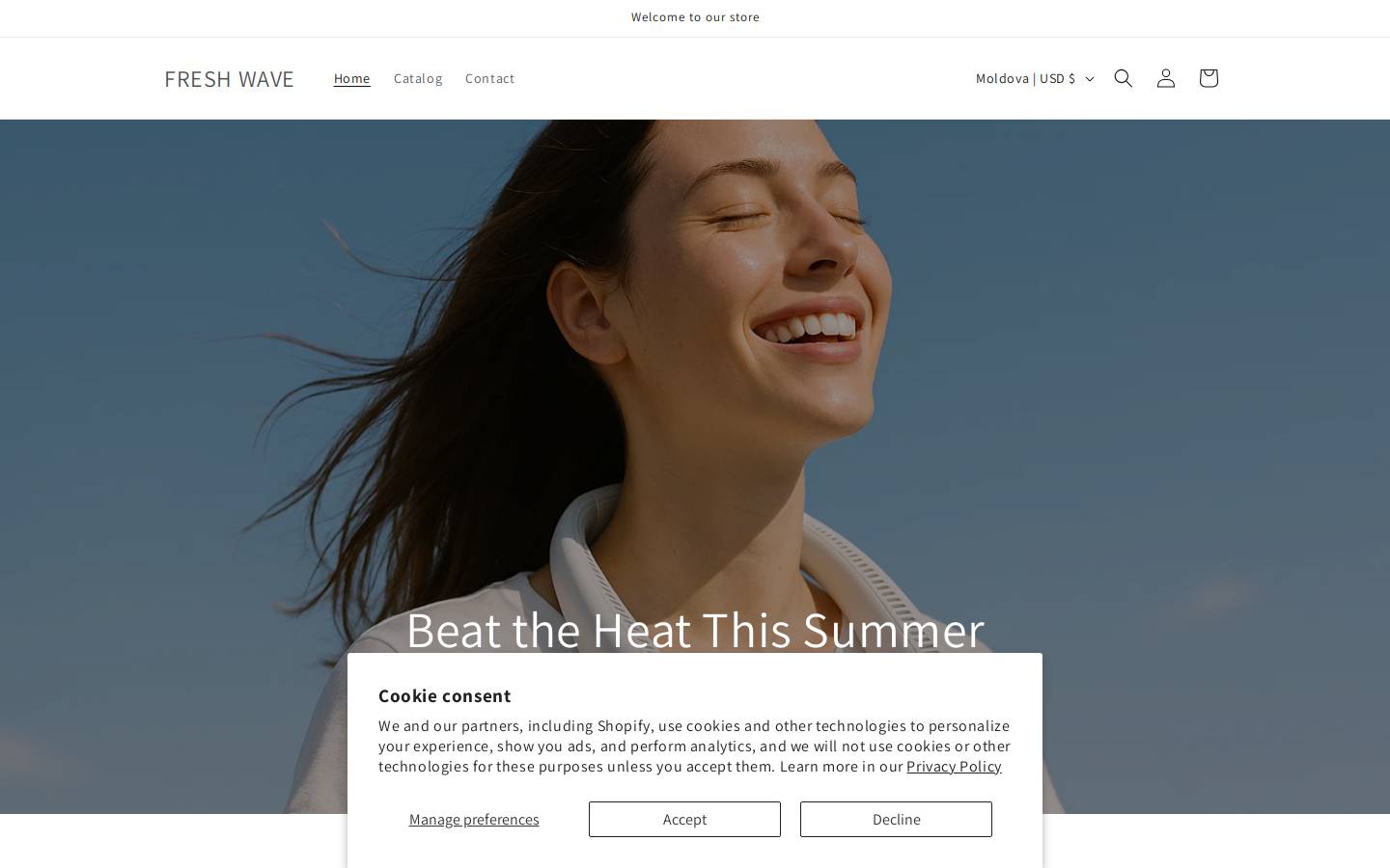 freshwaveshop.com homepage screenshot