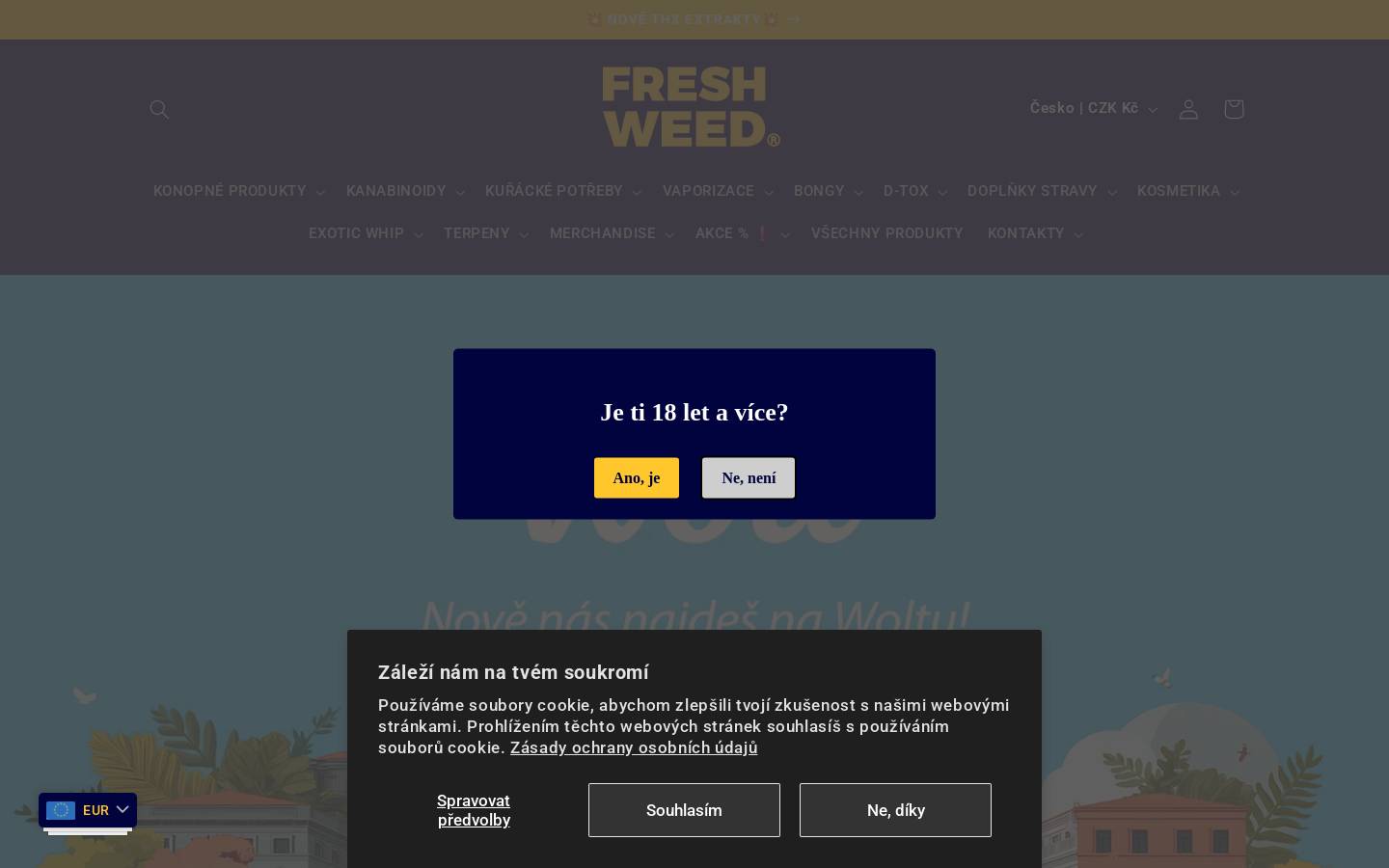 freshweed.cz homepage screenshot