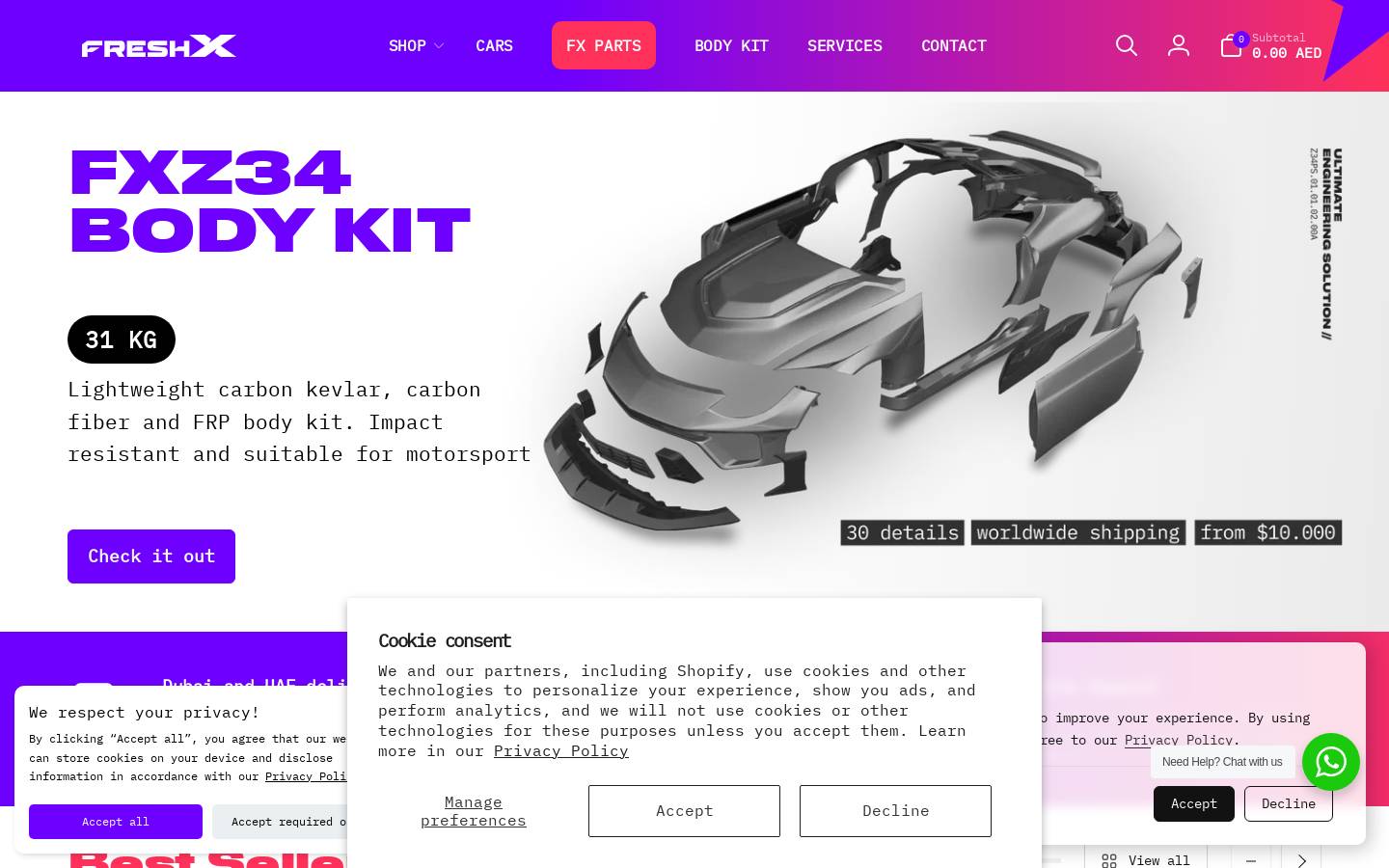 freshxracing.com homepage screenshot