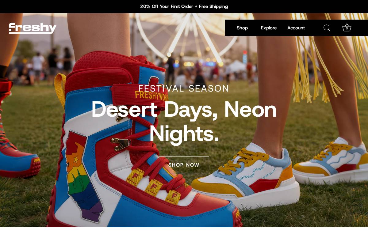 freshyworld.com homepage screenshot