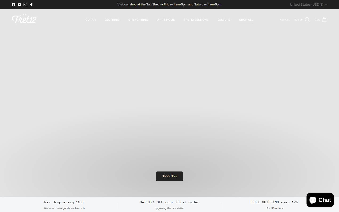Fret 12 | Mark Tremonti - July 2008 homepage screenshot