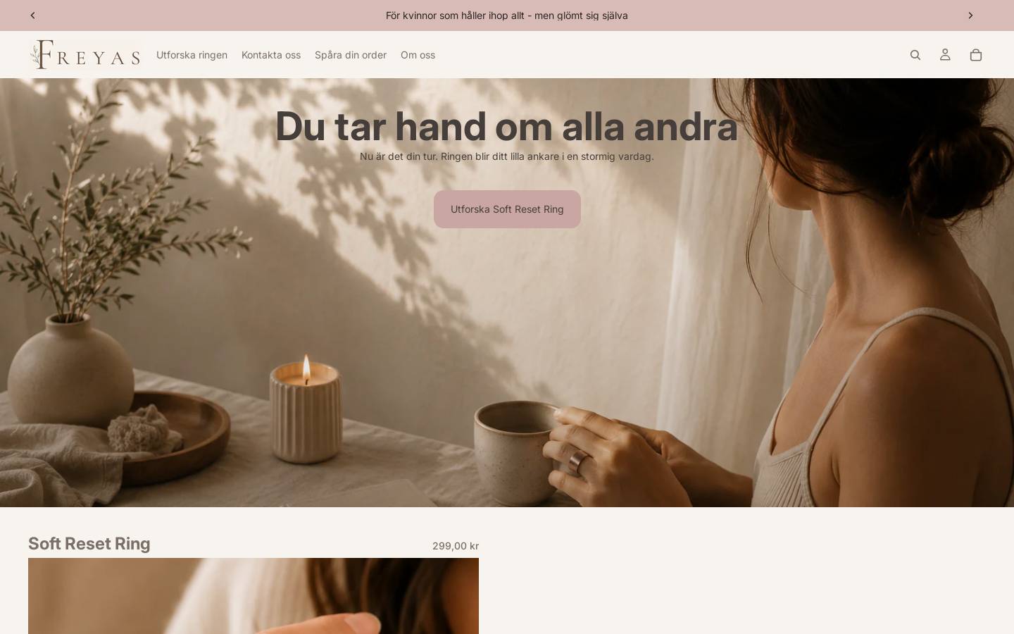 freyas.se homepage screenshot