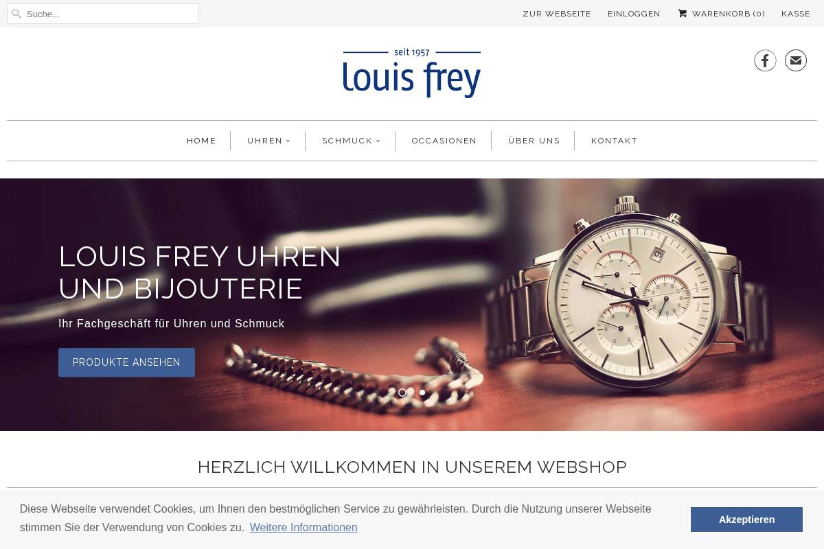 freyuhrenbasel-shop.ch homepage screenshot