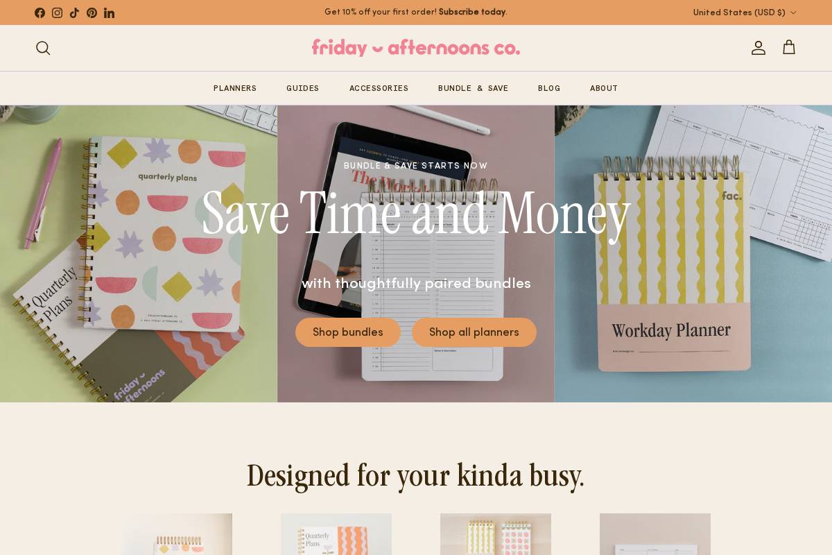 fridayafternoons.co homepage screenshot