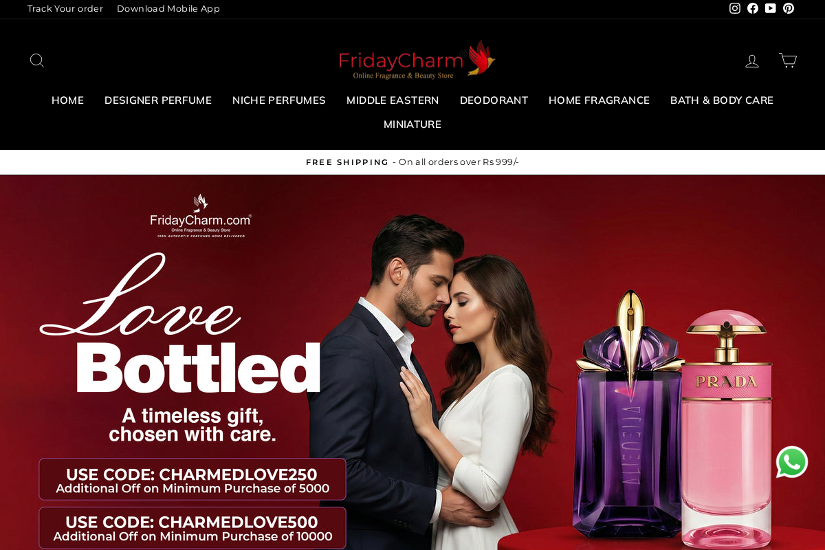 Fridaycharm homepage screenshot