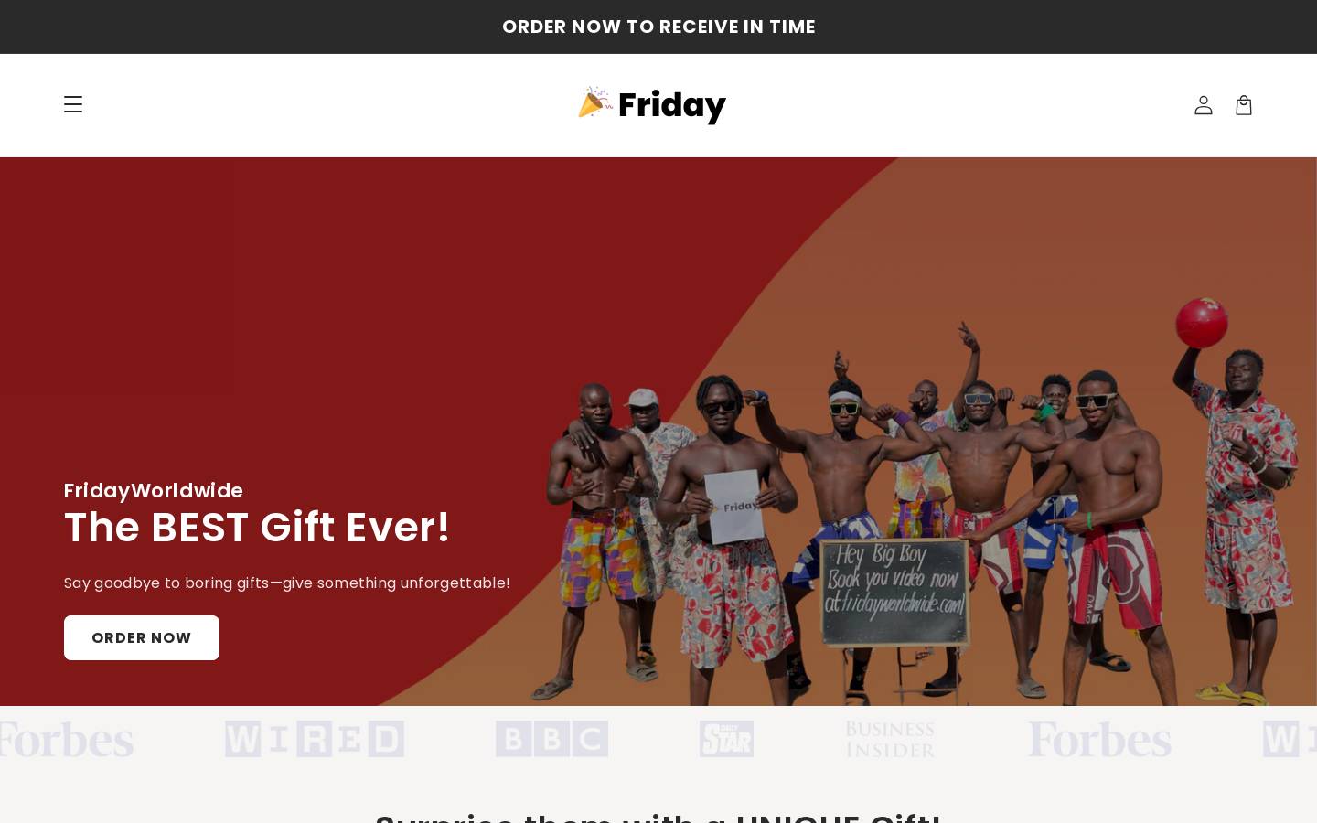 fridayworldwide.com homepage screenshot
