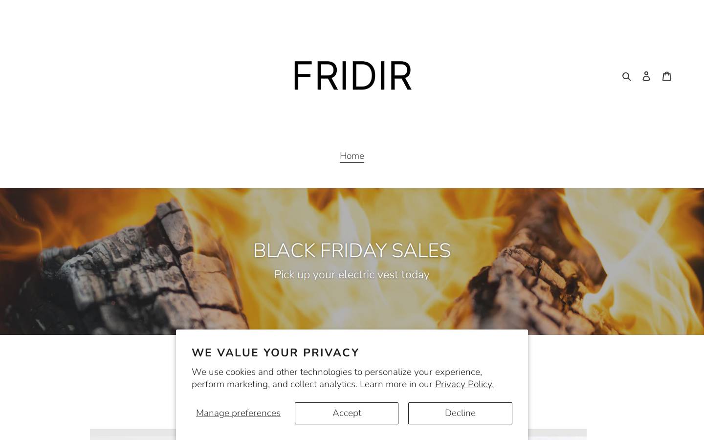 fridir.com homepage screenshot