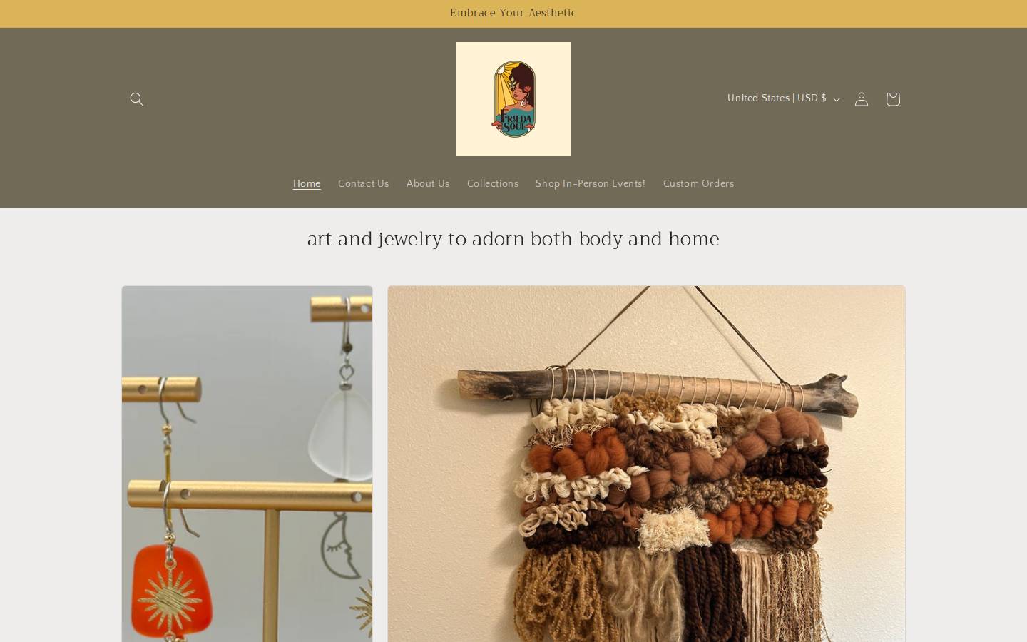 friedasoul.com homepage screenshot