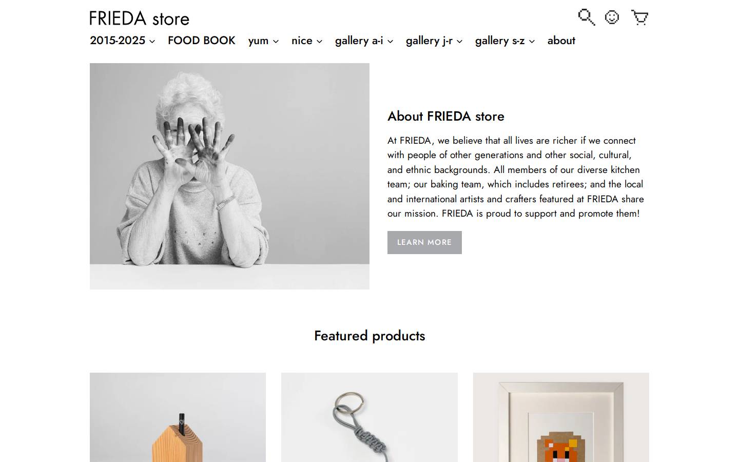friedastore.com homepage screenshot