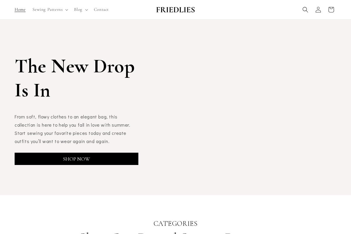 Friedlies homepage screenshot