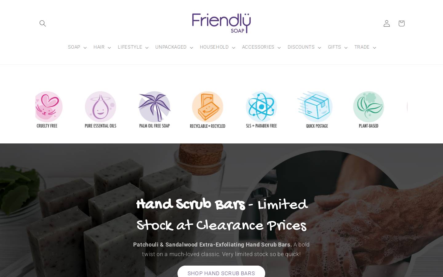 friendlysoap.co.uk homepage screenshot