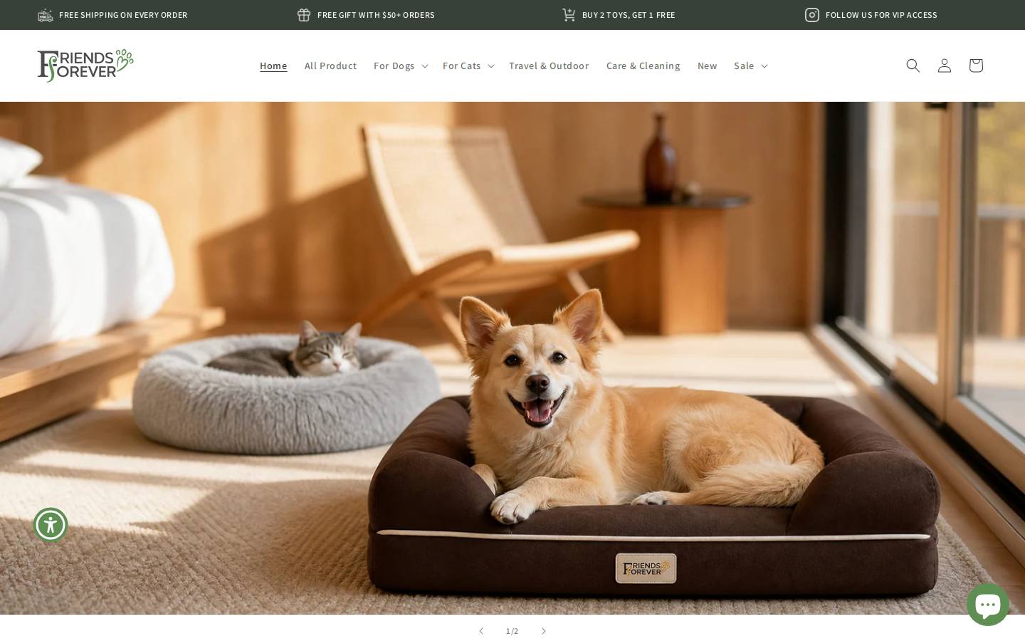 friends4everpets.com homepage screenshot