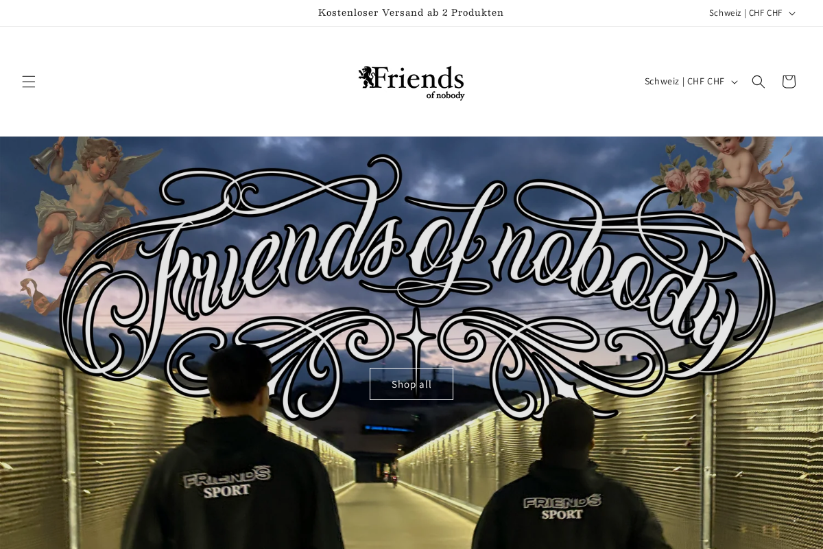 friendsofnobody.ch homepage screenshot